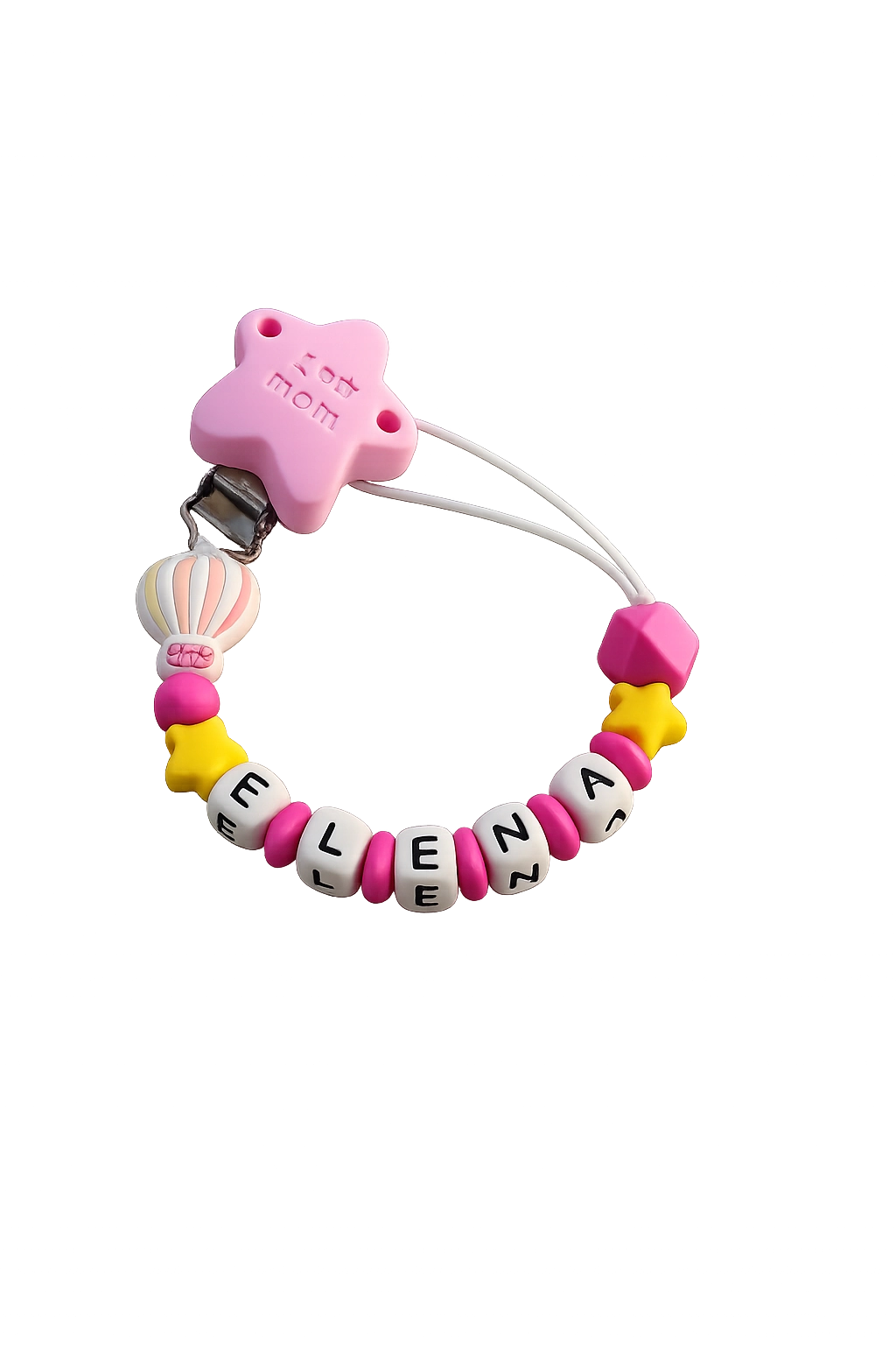 Catenella portaciuccio personalizzata in silicone per neonati Mini Charms
