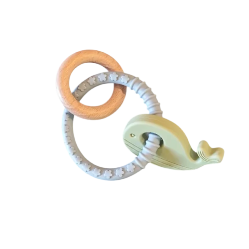 Massaggiagengive in legno d' acero e silicone